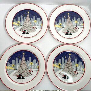 Twas The Night Before Christmas by Epoch~ Dinner Plates~Santa/Scottie~ EXCELLENT